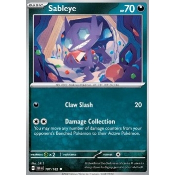 Sableye 107/162 Reverse Holo